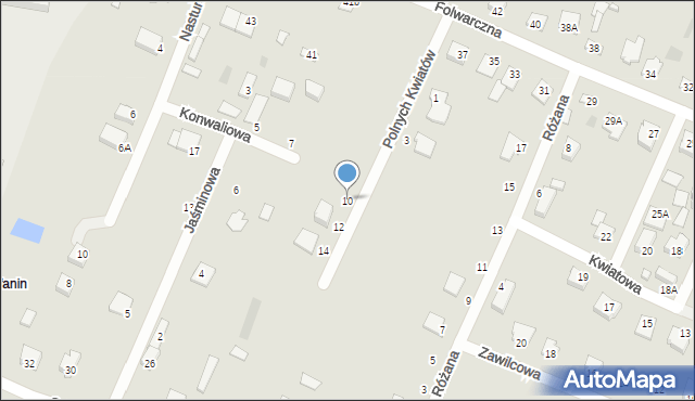 Łochów, Polnych Kwiatów, 10, mapa Łochów