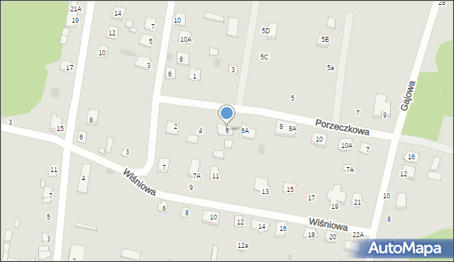 Łochów, Porzeczkowa, 6, mapa Łochów