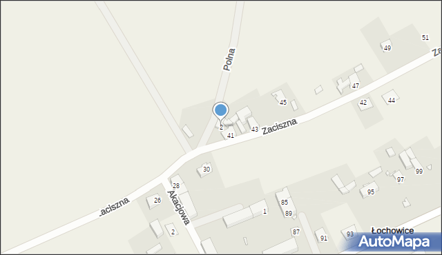 Łochowice, Polna, 2, mapa Łochowice