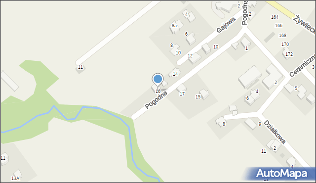 Łodygowice, Pogodna, 16, mapa Łodygowice