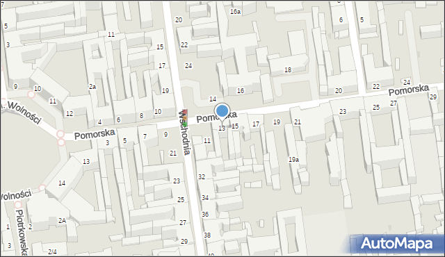 Łódź, Pomorska, 13, mapa Łodzi