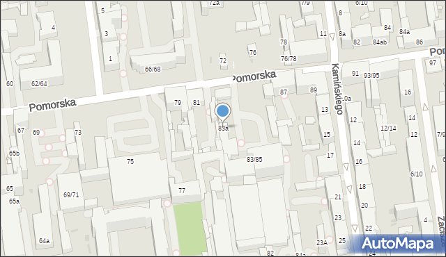 Łódź, Pomorska, 83a, mapa Łodzi