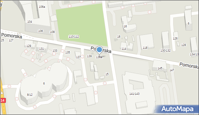 Łódź, Pomorska, 139a, mapa Łodzi