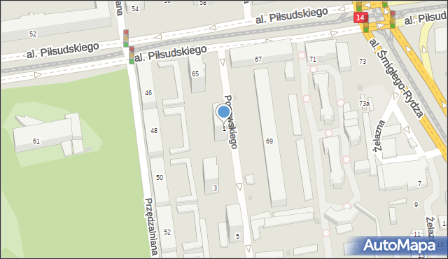 Łódź, Popowskiego Stanisława, 1, mapa Łodzi