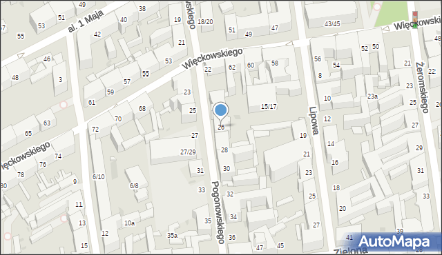 Łódź, Pogonowskiego Stefana, kpt., 26, mapa Łodzi