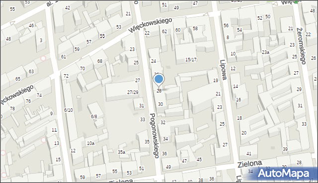 Łódź, Pogonowskiego Stefana, kpt., 28, mapa Łodzi