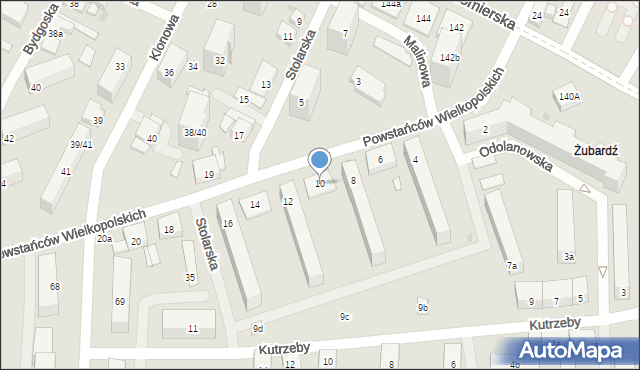 Łódź, Powstańców Wielkopolskich, 10, mapa Łodzi