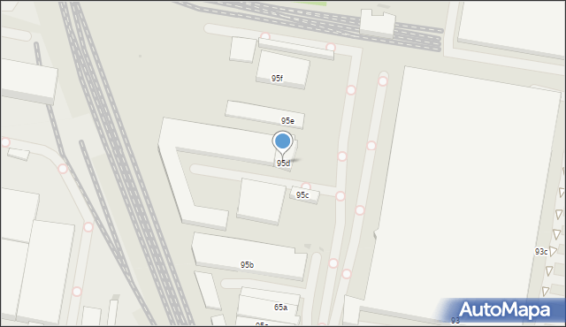 Łódź, Pojezierska, 95d, mapa Łodzi