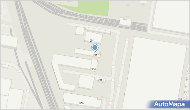 Łódź, Pojezierska, 95e, mapa Łodzi