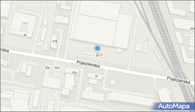 Łódź, Pojezierska, 97, mapa Łodzi