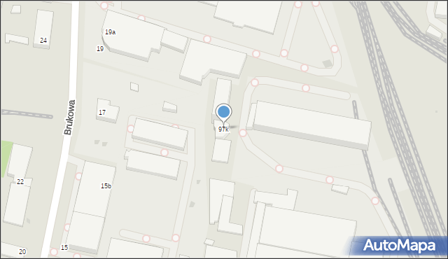 Łódź, Pojezierska, 97k, mapa Łodzi