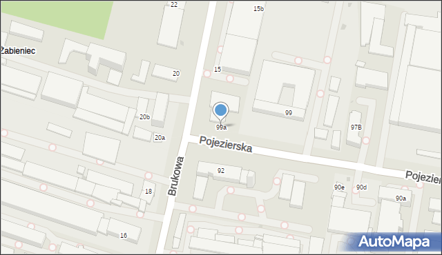 Łódź, Pojezierska, 99a, mapa Łodzi