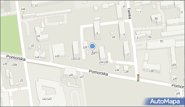 Łódź, Pomorska, 128, mapa Łodzi