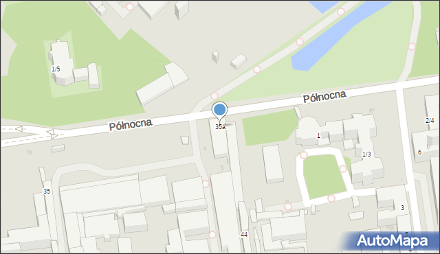 Łódź, Północna, 35a, mapa Łodzi