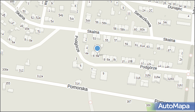 Łódź, Podgórze, 6a, mapa Łodzi