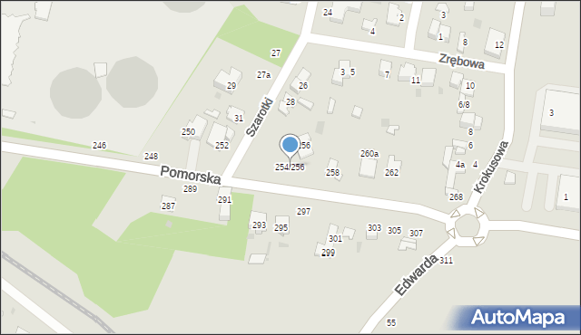 Łódź, Pomorska, 254/256, mapa Łodzi