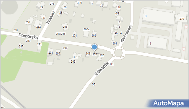 Łódź, Pomorska, 305, mapa Łodzi