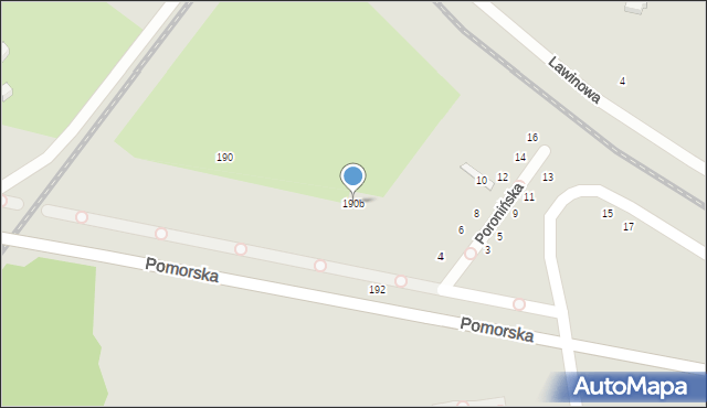 Łódź, Pomorska, 190b, mapa Łodzi