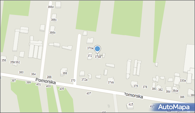 Łódź, Pomorska, 374a, mapa Łodzi