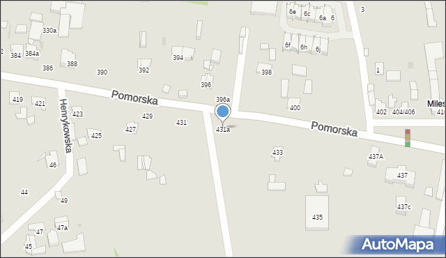 Łódź, Pomorska, 431a, mapa Łodzi