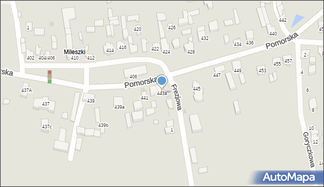 Łódź, Pomorska, 443a, mapa Łodzi