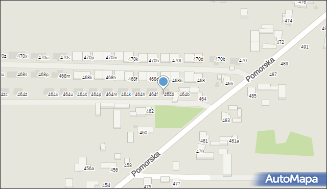 Łódź, Pomorska, 464e, mapa Łodzi