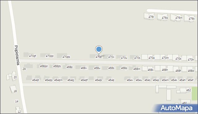 Łódź, Pomorska, 470z, mapa Łodzi