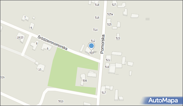 Łódź, Pomorska, 510, mapa Łodzi
