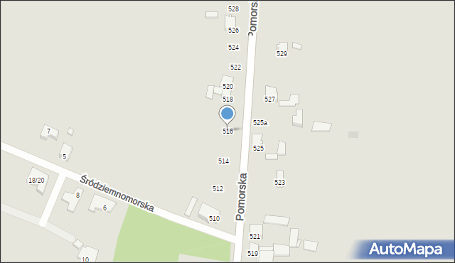 Łódź, Pomorska, 516, mapa Łodzi