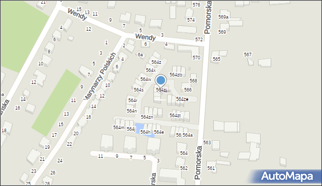 Łódź, Pomorska, 564zk, mapa Łodzi