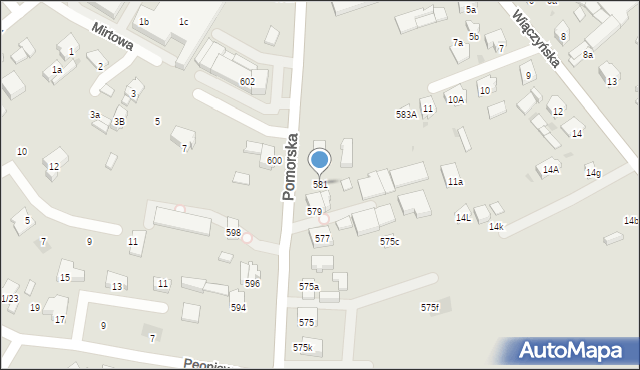 Łódź, Pomorska, 581, mapa Łodzi