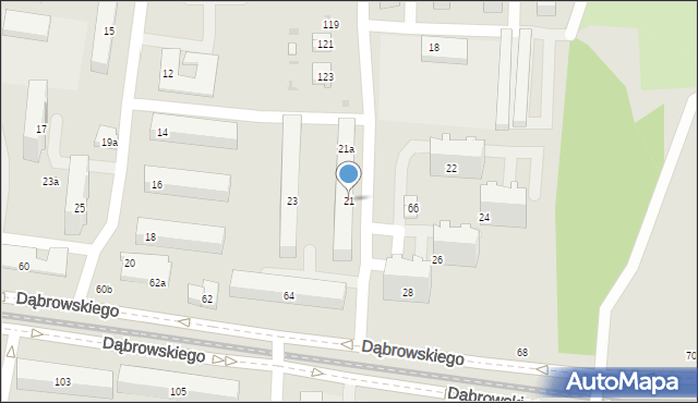 Łódź, Podhalańska, 21, mapa Łodzi