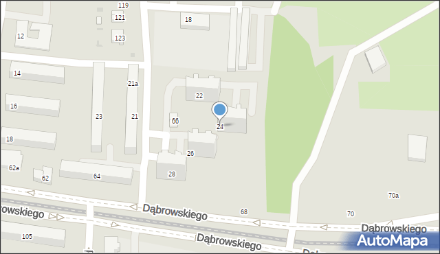 Łódź, Podhalańska, 24, mapa Łodzi