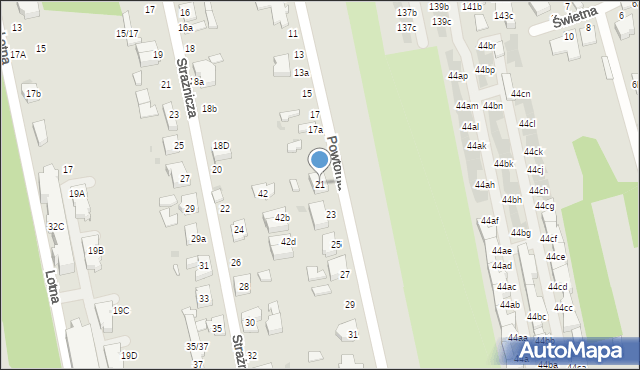 Łódź, Powtórna, 21, mapa Łodzi