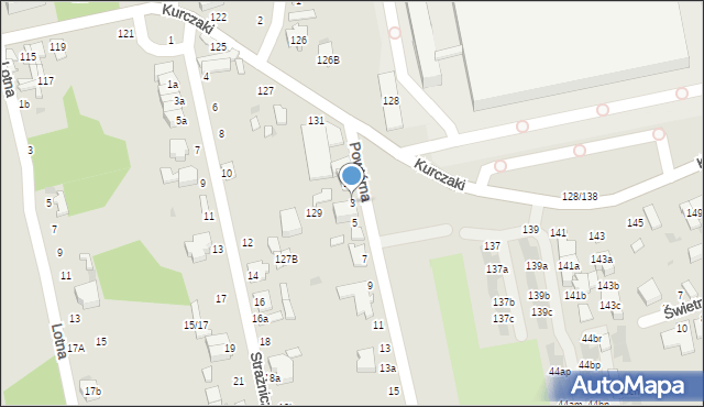 Łódź, Powtórna, 3, mapa Łodzi