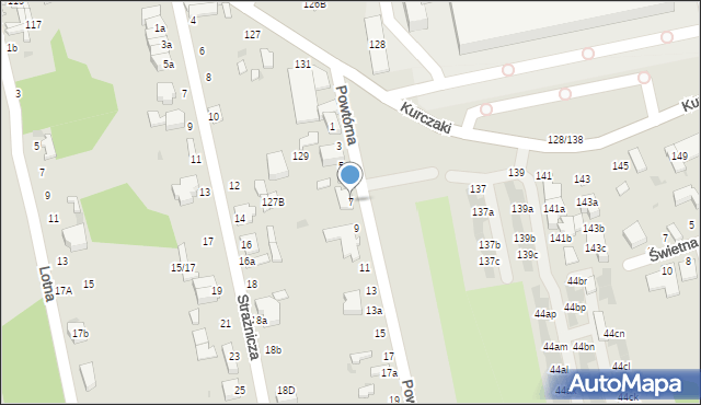 Łódź, Powtórna, 7, mapa Łodzi