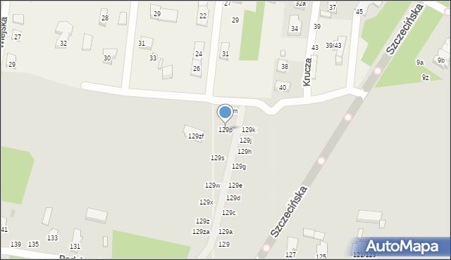 Łódź, Podchorążych, 129p, mapa Łodzi