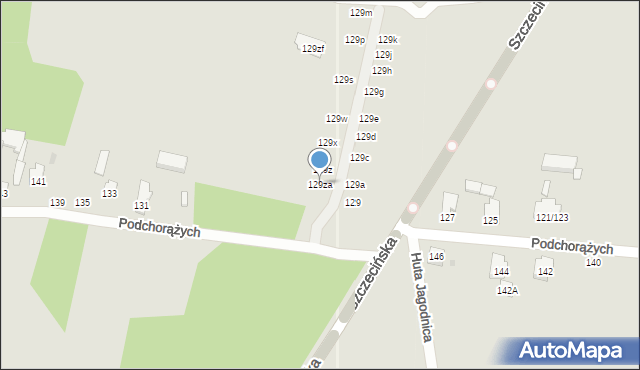 Łódź, Podchorążych, 129za, mapa Łodzi