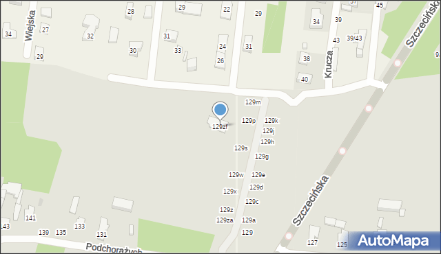 Łódź, Podchorążych, 129zf, mapa Łodzi