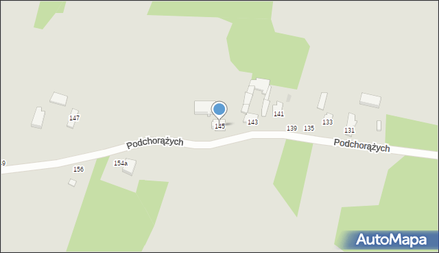 Łódź, Podchorążych, 145, mapa Łodzi