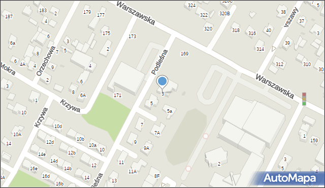 Łomianki, Podleśna, 3, mapa Łomianki