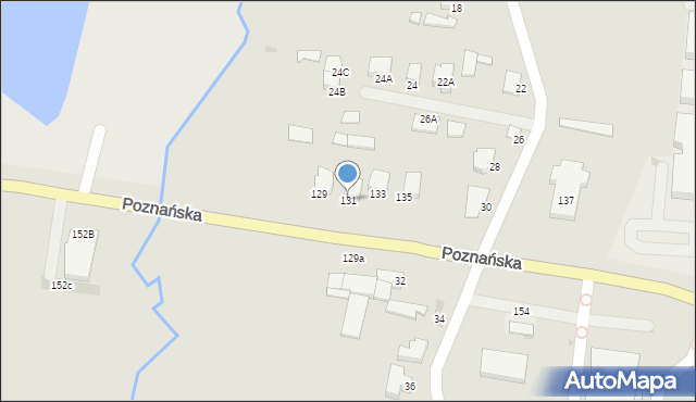 Łomża, Poznańska, 131, mapa Łomży