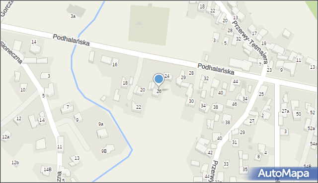 Łopuszna, Podhalańska, 26, mapa Łopuszna