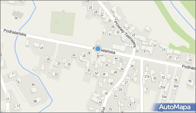 Łopuszna, Podhalańska, 32, mapa Łopuszna
