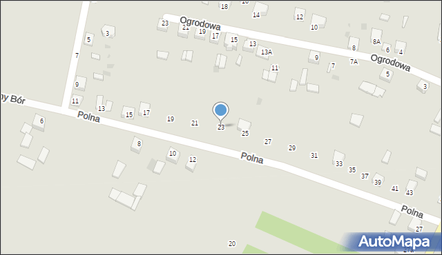 Łopuszno, Polna, 23, mapa Łopuszno