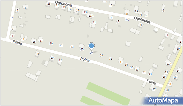 Łopuszno, Polna, 27, mapa Łopuszno