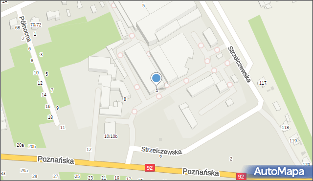 Łowicz, Poznańska, 4, mapa Łowicza