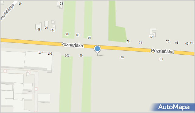 Łowicz, Poznańska, 95, mapa Łowicza