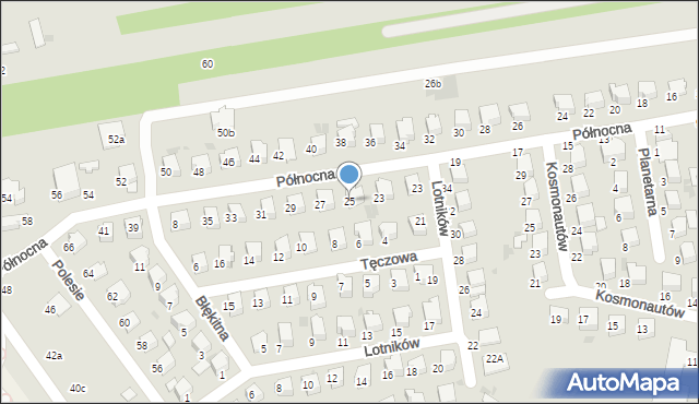 Lubartów, Północna, 25, mapa Lubartów