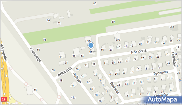 Lubartów, Północna, 52, mapa Lubartów